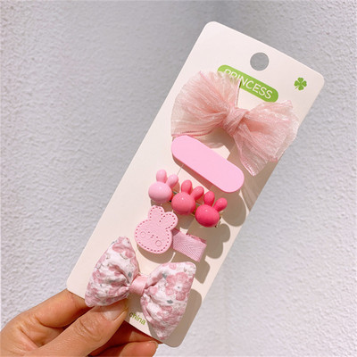 2023 Jauka multfilma Trušu loku matu sprādžu komplekts Bērniem Meiteņu matu sprādzes Spraudītes Piespraudes Galvassegas Galvassegas