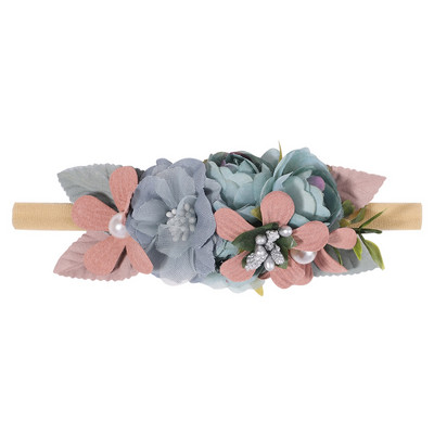 1kom Trake za glavu s umjetnim cvijećem za djevojčice Ručno izrađena najlonska elastična gumica za kosu Pokrivala za glavu za novorođenče Ukrasite kosu Dodaci za kosu