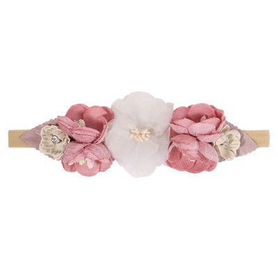 1kom Trake za glavu s umjetnim cvijećem za djevojčice Ručno izrađena najlonska elastična gumica za kosu Pokrivala za glavu za novorođenče Ukrasite kosu Dodaci za kosu