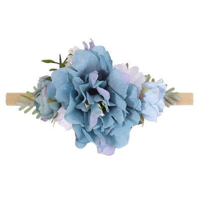 1kom Trake za glavu s umjetnim cvijećem za djevojčice Ručno izrađena najlonska elastična gumica za kosu Pokrivala za glavu za novorođenče Ukrasite kosu Dodaci za kosu