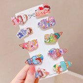 10 komada slatkih crtanih kopči za kosu s octenom kiselinom za djevojčice Sladoled Bang Ukosnica Slatki leptir Voće Ukosnice Školska pokrivala