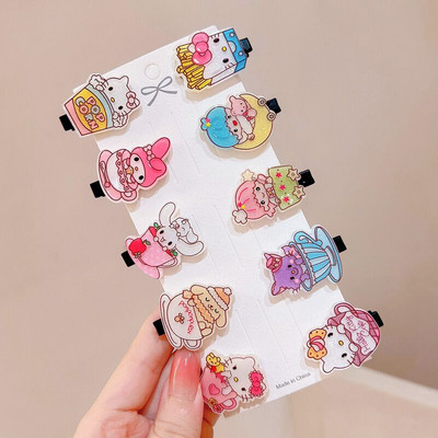 10 komada slatkih crtanih kopči za kosu s octenom kiselinom za djevojčice Sladoled Bang Ukosnica Slatki leptir Voće Ukosnice Školska pokrivala