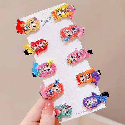 10 komada slatkih crtanih kopči za kosu s octenom kiselinom za djevojčice Sladoled Bang Ukosnica Slatki leptir Voće Ukosnice Školska pokrivala