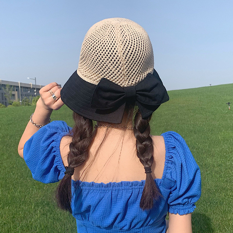 Pălării cu găleată din plasă respirabilă de vară pentru femei, șapcă Panama cu boruri largi, pliabilă, goală, șapcă de plajă, UV400