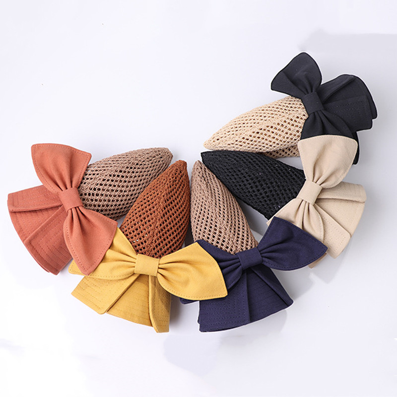 Pălării cu găleată din plasă respirabilă de vară pentru femei, șapcă Panama cu boruri largi, pliabilă, goală, șapcă de plajă, UV400