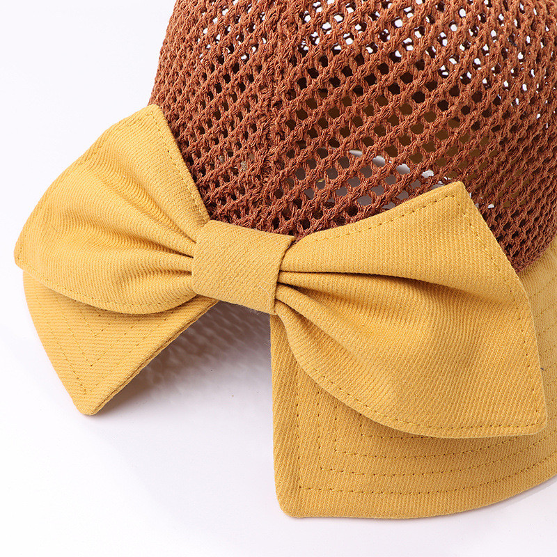 Pălării cu găleată din plasă respirabilă de vară pentru femei, șapcă Panama cu boruri largi, pliabilă, goală, șapcă de plajă, UV400