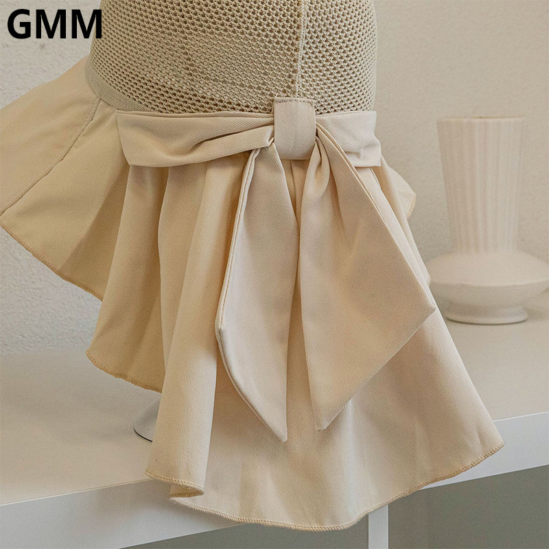 Ženske ljetne šešire za sunčanje s širokim obodom i preklopom oko vrata, modna mašna, sklopiva kapa za plažu protiv UV zraka, biciklizam na otvorenom, planinarenje, šešir