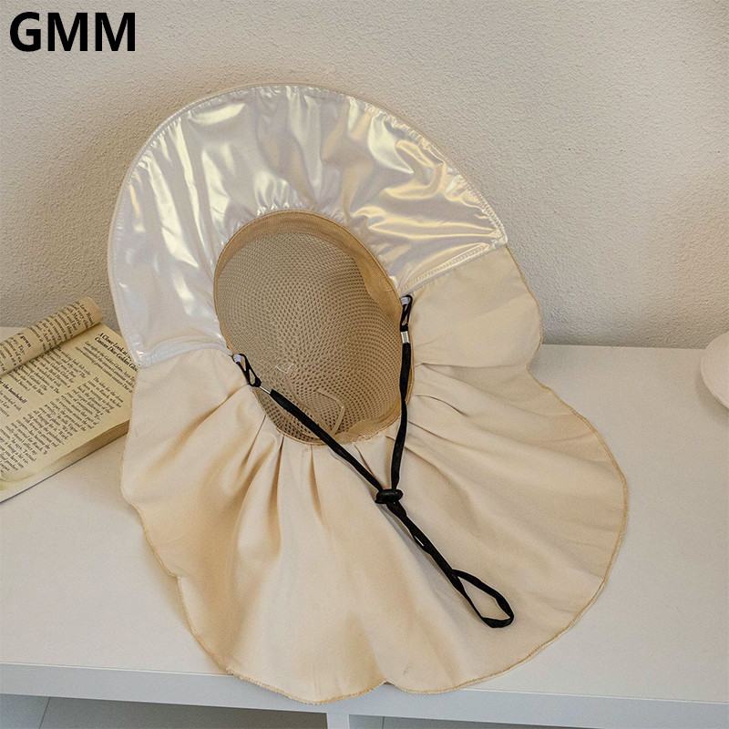 Ženske ljetne šešire za sunčanje s širokim obodom i preklopom oko vrata, modna mašna, sklopiva kapa za plažu protiv UV zraka, biciklizam na otvorenom, planinarenje, šešir