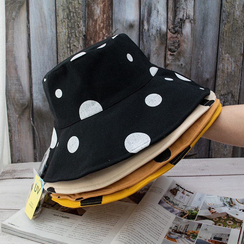 Točkasti šeširi s kantom Ljetni šeširi za sunčanje za žene Sklopivi šeširi Panama Ženski šeširi s kantom za 2021. Ležerne ribarske kape Kapa za plažu Poklon