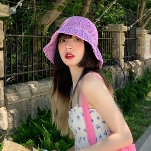 2022 Γυναικείο πτυσσόμενο ψάθινο καπέλο Γυναικείο καπέλο καλοκαιρινής εξόδου Γιορτινό σανδάλια αντηλιακό καπέλο παραλίας Καπέλο ψαρά Γυναικείο Παναμάς