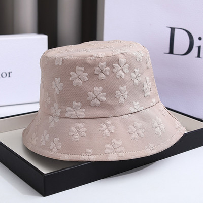 Nová kvetinová potlač rybárskej čiapky módne ženy plochý top vedrový klobúk vonkajšie slnečné clony ležérne jednofarebné panamské čiapky dievčatá kapota