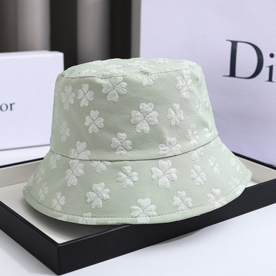 Nová kvetinová potlač rybárskej čiapky módne ženy plochý top vedrový klobúk vonkajšie slnečné clony ležérne jednofarebné panamské čiapky dievčatá kapota