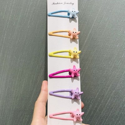 5/6 bucăți/set agrafe de păr colorate cu inimă de dragoste pentru fete agrafe de păr dulce agrafe accesorii de păr la modă pentru copii