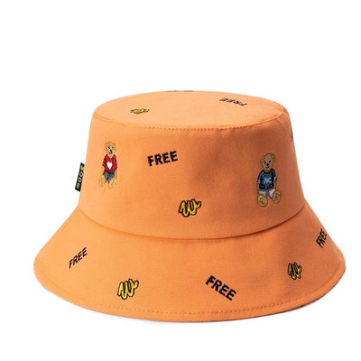 Fényvédő pamut téli kültéri medvék fényvédő mosdósapkák női kalapok férfi vödörsapkák koreai halászsapkák