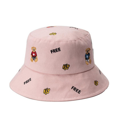 Fényvédő pamut téli kültéri medvék fényvédő mosdósapkák női kalapok férfi vödörsapkák koreai halászsapkák