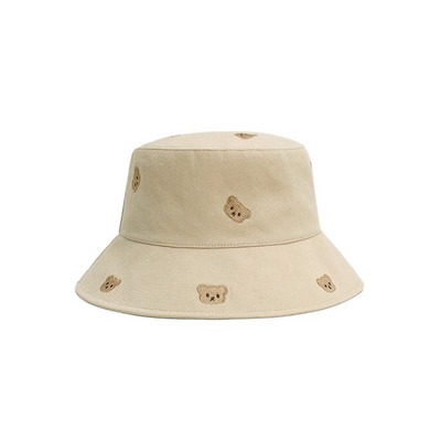 Fényvédő pamut téli kültéri medvék fényvédő mosdósapkák női kalapok férfi vödörsapkák koreai halászsapkák