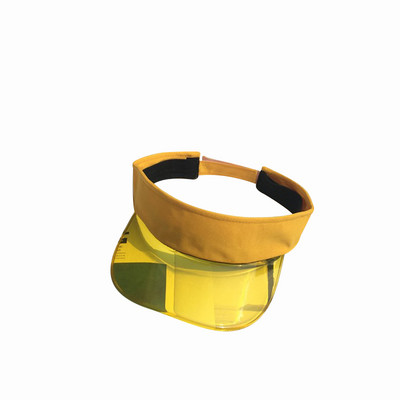 Ljetni šešir sa šiltom za sunce Ženski plastični šeširi s velikim obodom Candy Ležerne kape otporne na vjetar Prozirne kape s UV zaštitom od sunca