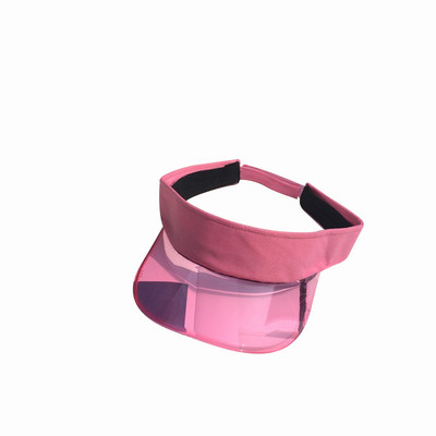 Ljetni šešir sa šiltom za sunce Ženski plastični šeširi s velikim obodom Candy Ležerne kape otporne na vjetar Prozirne kape s UV zaštitom od sunca