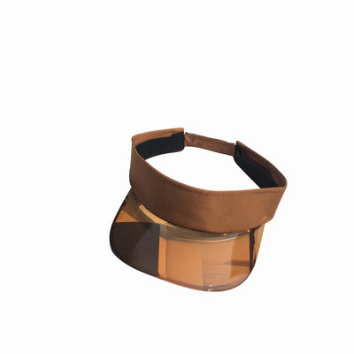 Ljetni šešir sa šiltom za sunce Ženski plastični šeširi s velikim obodom Candy Ležerne kape otporne na vjetar Prozirne kape s UV zaštitom od sunca