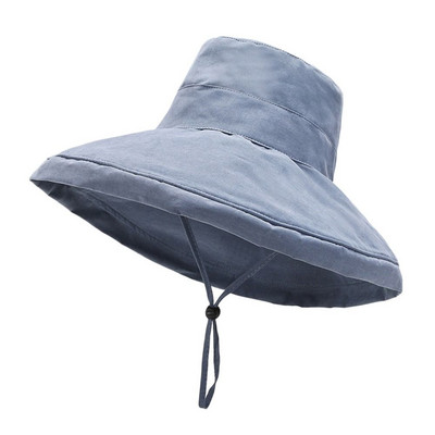 Șapcă de soare pliabilă cu boruri largi în aer liber, șapcă de soare, pălărie Panama, pălărie de găleată, șapcă de pescar