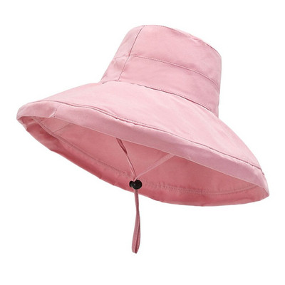 Șapcă de soare pliabilă cu boruri largi în aer liber, șapcă de soare, pălărie Panama, pălărie de găleată, șapcă de pescar