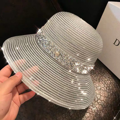 Pălărie de soare Şapcă de damă Pălării pentru femei Bărbaţi Pălărie de paie de vară Pălării de protecţie solară Pălării cu boruri largi Protecţie de epocă Modă Vizor de paie