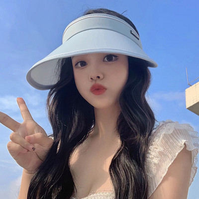 Ljetni gornji prazan šešir za sunce za žene Kapa sa širokim obodom Šešir za plažu sa šiltom protiv ultraljubičastog zračenja Ženske kape za djevojčice Šešir za sunce sa UV zaštitom