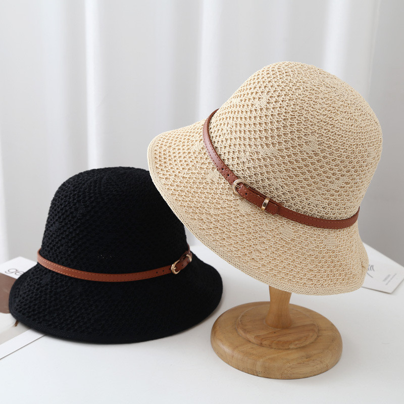 Vintažinės moteriškos nuo saulės Fedora kepurės šiaudinė kepurė Reguliuojama retro auksinė pinta skrybėlė Moteriška skrybėlė nuo saulės Plokščiu dangteliu Apsauginė kepurė moterims