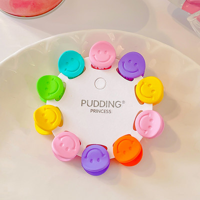 10 db/Szett Kislányok Aranyos Színek Rajzfilm Virágos Csíptetős Hajtűk Gyerekek Kedves Édes Haj Karmok Gyerekek Hajkiegészítők