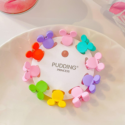 10 db/Szett Kislányok Aranyos Színek Rajzfilm Virágos Csíptetős Hajtűk Gyerekek Kedves Édes Haj Karmok Gyerekek Hajkiegészítők