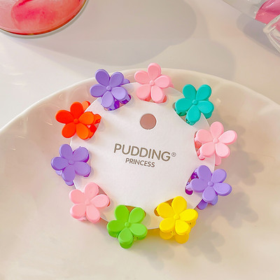 10 db/Szett Kislányok Aranyos Színek Rajzfilm Virágos Csíptetős Hajtűk Gyerekek Kedves Édes Haj Karmok Gyerekek Hajkiegészítők