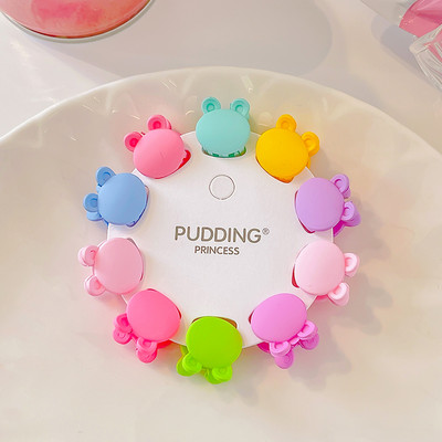 10 db/Szett Kislányok Aranyos Színek Rajzfilm Virágos Csíptetős Hajtűk Gyerekek Kedves Édes Haj Karmok Gyerekek Hajkiegészítők