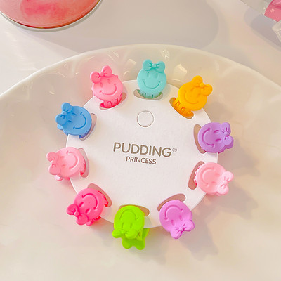 10 db/Szett Kislányok Aranyos Színek Rajzfilm Virágos Csíptetős Hajtűk Gyerekek Kedves Édes Haj Karmok Gyerekek Hajkiegészítők