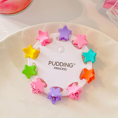 10 db/Szett Kislányok Aranyos Színek Rajzfilm Virágos Csíptetős Hajtűk Gyerekek Kedves Édes Haj Karmok Gyerekek Hajkiegészítők