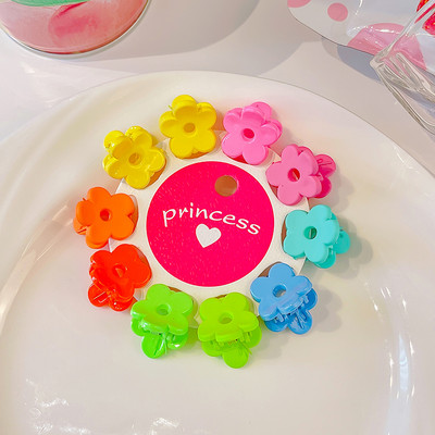 10 db/Szett Kislányok Aranyos Színek Rajzfilm Virágos Csíptetős Hajtűk Gyerekek Kedves Édes Haj Karmok Gyerekek Hajkiegészítők