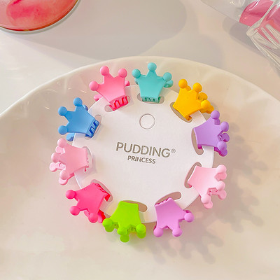 10 db/Szett Kislányok Aranyos Színek Rajzfilm Virágos Csíptetős Hajtűk Gyerekek Kedves Édes Haj Karmok Gyerekek Hajkiegészítők