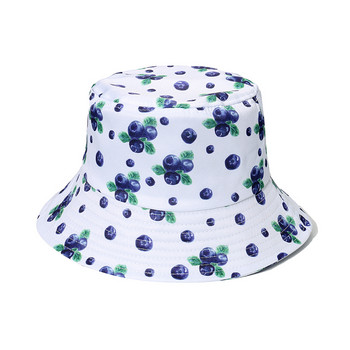 FOXMOTHER Νέα μόδα Gorros Panama Καπέλα για τον ήλιο Πορτοκαλί Blueberry Mangosteen Καπέλα με μοτίβο φρούτων για γυναίκες