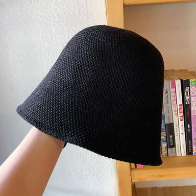 Visrover 6 culori pălării de găleată pentru femei pălărie de vară frânghie de soare Panama pălării pliabile în aer liber pentru plajă cu protecție solară șepci de pescar Harajuku