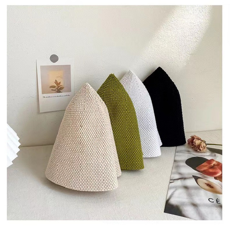 Visrover 6 culori pălării de găleată pentru femei pălărie de vară frânghie de soare Panama pălării pliabile în aer liber pentru plajă cu protecție solară șepci de pescar Harajuku