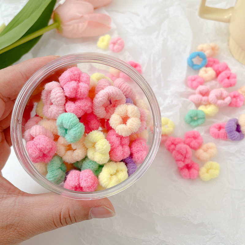 Bandă de păr colorată în conserve pentru fete, de vară, frânghie de păr. Bandă de cauciuc pentru copii de culoarea bomboanelor