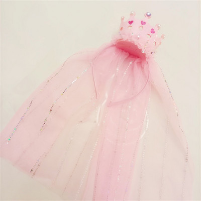 1kom dječja traka za glavu, mrežasta čipka s kićankama duginih boja za dotjerivanje djevojčice, izuzetni dodaci za kosu, cvijeće, veleprodaja