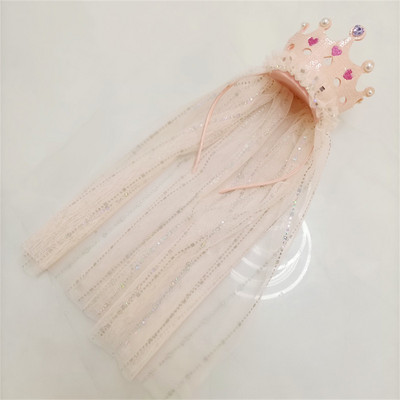 1kom dječja traka za glavu, mrežasta čipka s kićankama duginih boja za dotjerivanje djevojčice, izuzetni dodaci za kosu, cvijeće, veleprodaja