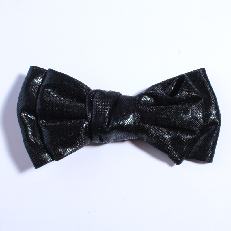 10KOM Nova svjetlucava kožna mašna za kosu od 9,5 cm za kopče za kosu od metalne tkanine mašna za kosu za ukosnice Dodaci za trake za glavu