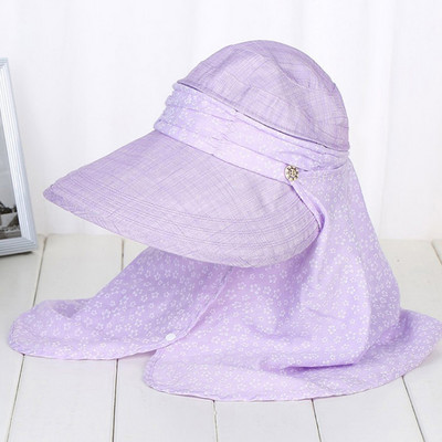 Ljetne ženske kape za sunčanje za sportove na otvorenom, šešir sa zaštitom od 360 stupnjeva od UV zračenja, kapa za zaštitu od sunca, koja se može skinuti, za vrat, lice i glavu