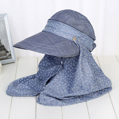 Ljetne ženske kape za sunčanje za sportove na otvorenom, šešir sa zaštitom od 360 stupnjeva od UV zračenja, kapa za zaštitu od sunca, koja se može skinuti, za vrat, lice i glavu