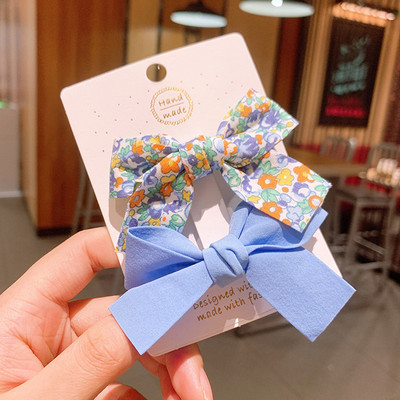 2 vnt. Gėlėti plaukų lankeliai mergaitėms Mieli mokykliniai plaukų segtukų rinkinys Kirpčiukai Plaukų segtukas Rankų darbo aligatoriaus segtukas Vaikiškas galvos apdangalas galvos apdangalas