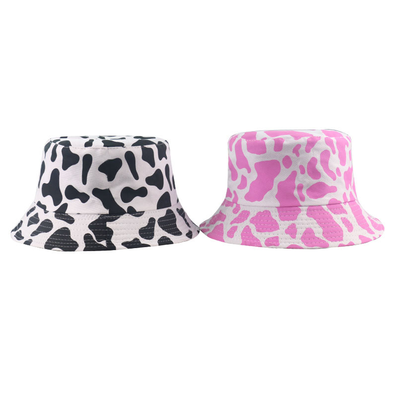 FOXMOTHER jauns rudens modes melns rozā govs apdrukas kauss cepures sievietēm zvejnieku cepures rudens