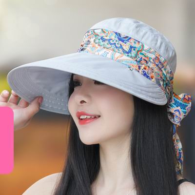 Pălărie de soare pentru femei de marcă nouă, căciulă de soare pliabilă de vară, șapcă mare de plajă, anti-uv, pălărie de vară, pălărie de soare de modă, pălărie pentru femei