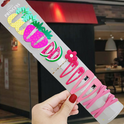 13/16 vnt./rinkinys Merginos Mielos animaciniai filmukai Gyvūnai Vaisiai Plaukų segtukai Vaikai Mieli Plaukų segtukai Vaikiški Plaukų Priedai Galvos apdangalai