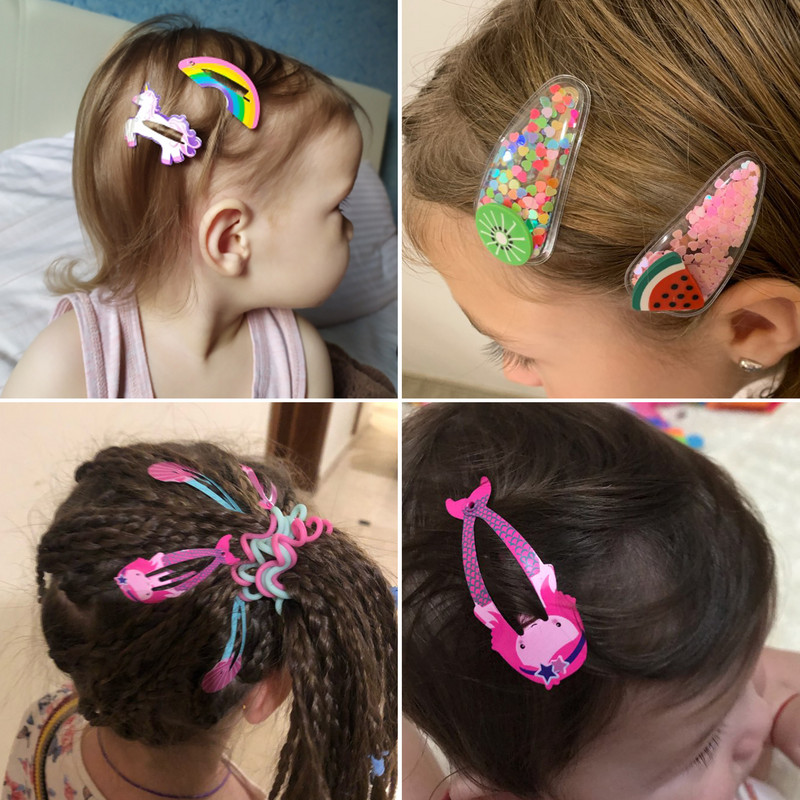 13/16 vnt./rinkinys Merginos Mielos animaciniai filmukai Gyvūnai Vaisiai Plaukų segtukai Vaikai Mieli Plaukų segtukai Vaikiški Plaukų Priedai Galvos apdangalai